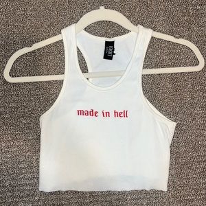 Voight by Valentina Made In Hell Cropped Tank Top